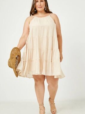 Flowy Cream Tiered Sundress